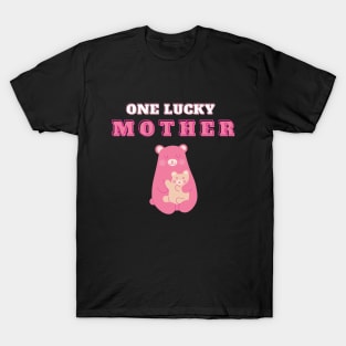 Funny One Lucky Mother design T-Shirt